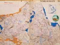 Tiomila 1977 kartta  Tiomilan 2. osuuden kartta 1977 ja Ilkka Saarimäen reittipiirros