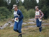 V-S partio Karavuori 1978 06  Halikon Hakoniskojen Aaro Laavainen ja Jaakko Seppä pm-partion loppusuoralla Kärävuorella 1978