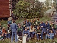 Jukola Tammisaari 1976 01  Matti Mkinen vet Jukola-palaveria Tammisaaren Jukolassa 1976