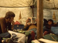 Tiomila 1977 03  Mikko Mannonen, Olli Knaapi ja Markku Andelmaa Tiomilassa 7.-8.5.1977