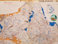 Tiomila 1977 kartta  Tiomilan 2. osuuden kartta 1977 ja Ilkka Saarimen reittipiirros