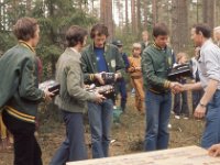 V-S pm-viesti  Somerniemi 1977 06  Voittajajoukkue oikealta Juhani Kari, Seppo Vli-Klemel, Matti Mkinen ja Jussi Salusvuori V-S pm-viestiss Somerniemell 22.5.1977