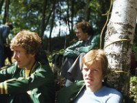 Varsinais-Suomen viesti Kalanti 1979 02  Markku Laine, Pertti Pelto-Huikko takana ja Rauno Vuori Varsinais-Suomen viestiss Kalannissa 28.7.1979