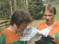 V-S pm-viesti Paimio 1980 02 (2)  Mikko Mannonen ja Bertel Pahlman, V-S pm-viesti Paimio 18.5.1980