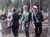 SM-viesti Salakallio 1981 04  Jarmo Reiman ja Kalle Virtanen SM-viestin kakkosryhmn karttatelineell Salakalliolla 1981