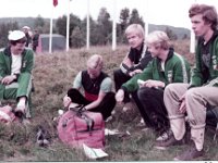 Solo Norja 1983 06  Mikko Mannonen, Antti Iisalo, Ilkka Saarimki, Pasi Ternola ja Jussi Salusvuori SOLO-kilpailussa Norjassa 6.-7.8.1983