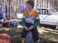 V-S pm-viesti Metsamaa 1985 29  Jaana Mannonen Varsinais-Suomen pm-viestiss Metsmaalla 26.5.1985